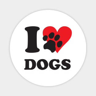 I Love Dogs Magnet